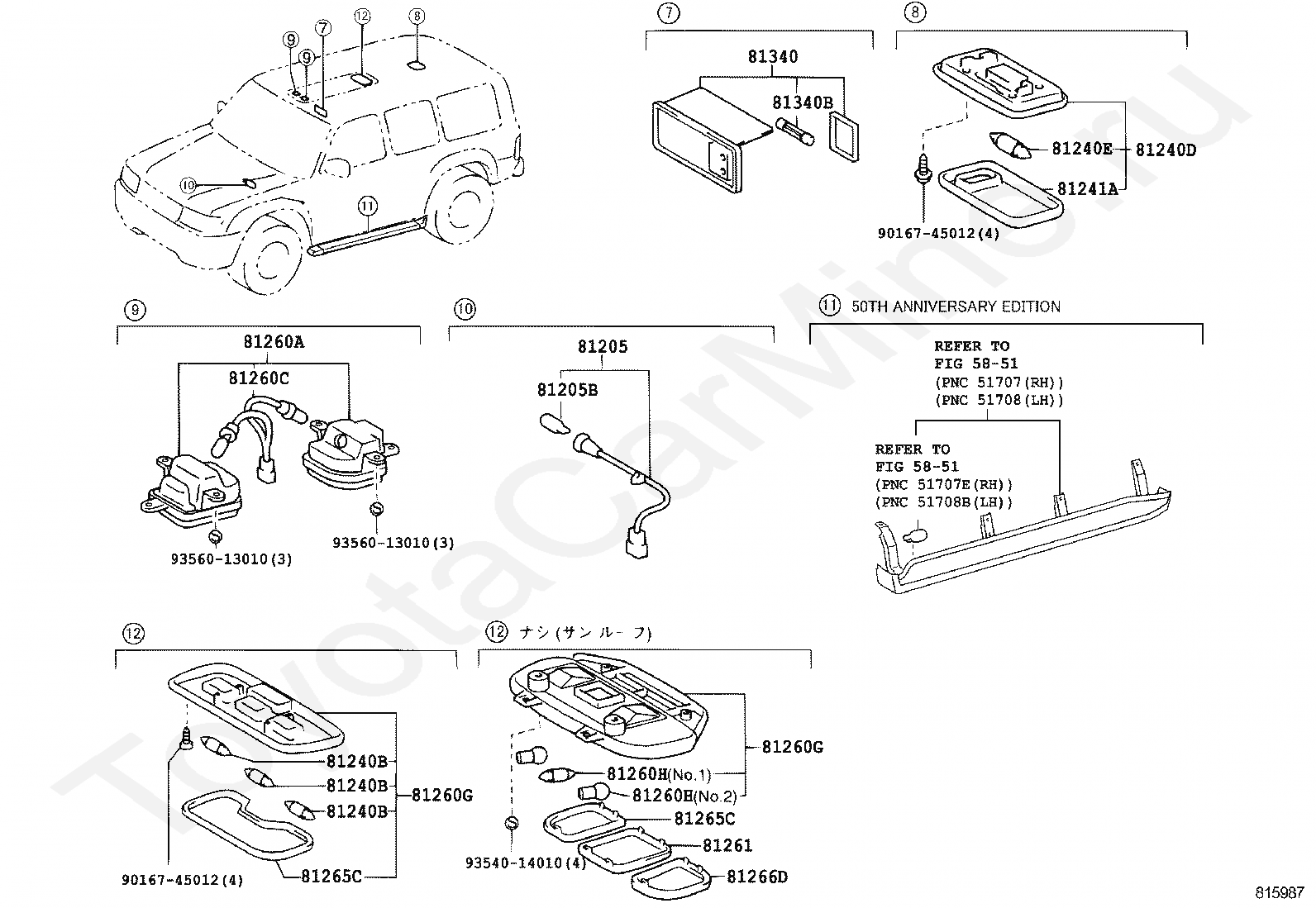 Схема подсветки салона прадо 90. Toyota land cruiser hzj105l-gcmns bulb assy. Лампочка ближний тойота крузак 100. Плафон подсветки номера ленд крузер 100. 81231 toyota.