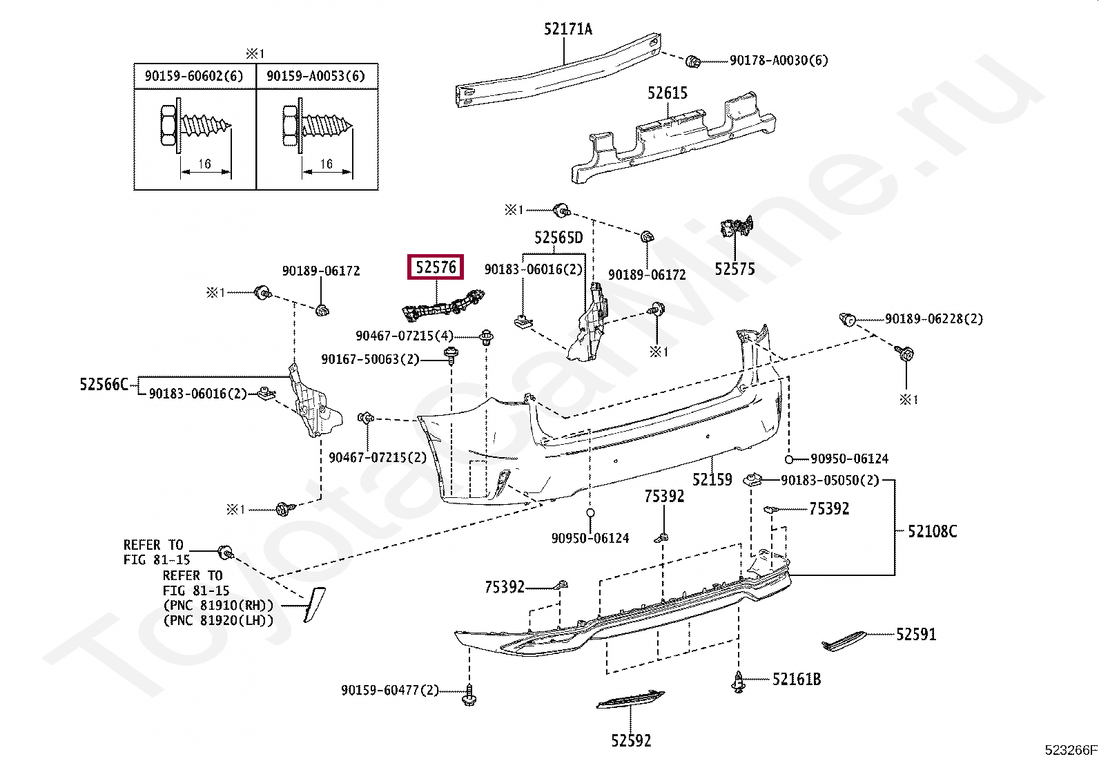 Запчасти Тойота: Кронштейн левый (525760E050)