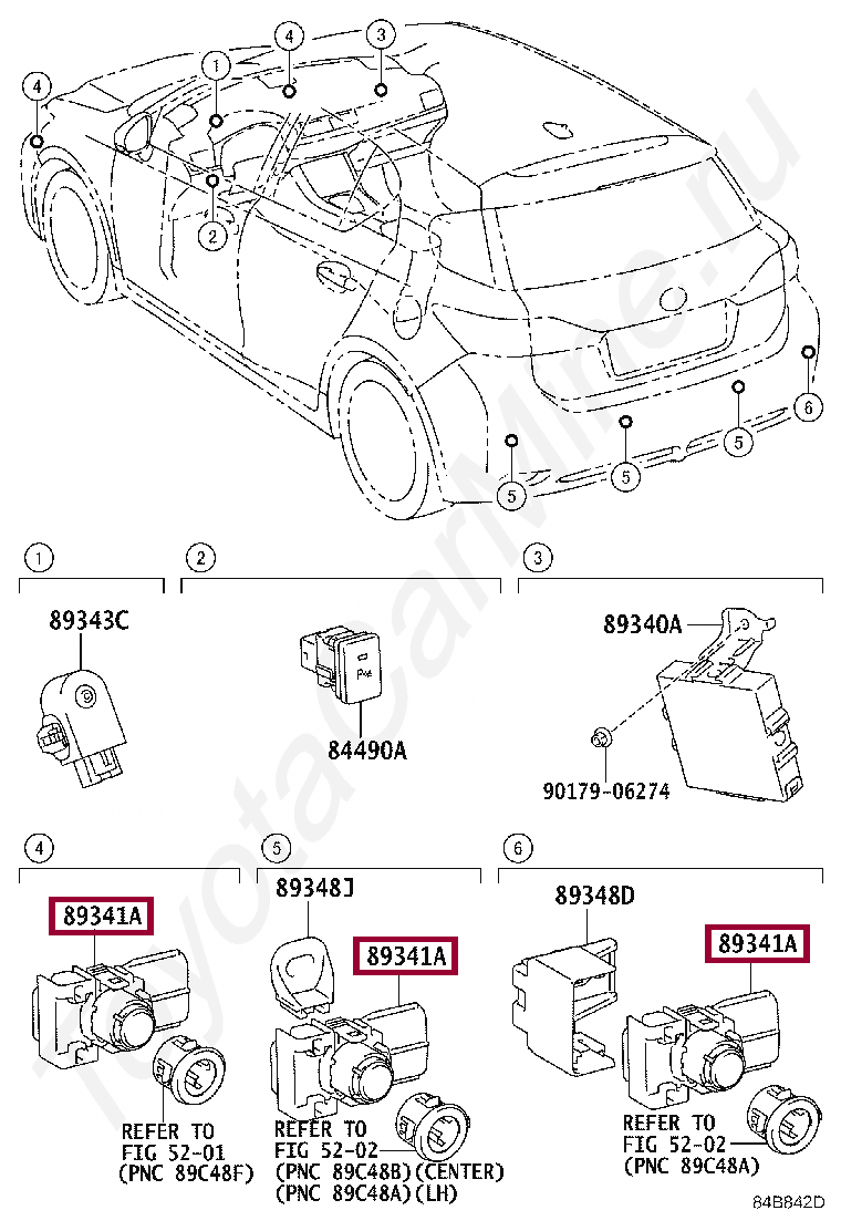 Запчасти Тойота: Датчик парковки (чёрный) (8934178010C1)